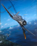 "Semper Fi Skies" - John D. Shaw - F-4U Corsair World War II Aviation Art